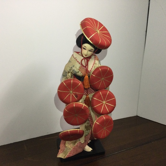 Vintage Japanese Geisha Doll with Kimono